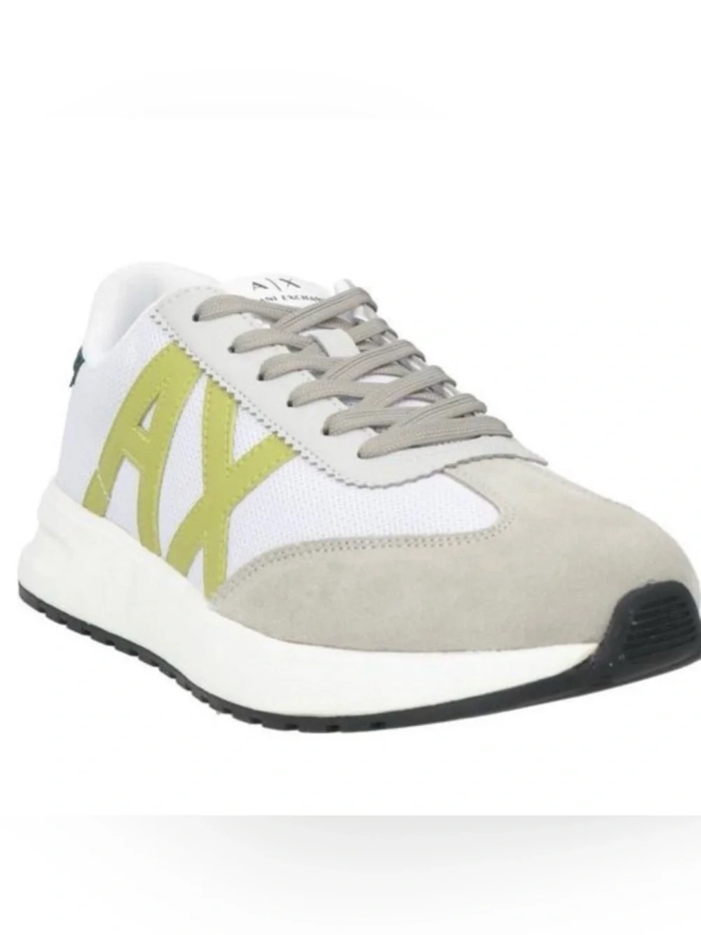 Armani Exchange XUX071 XV527 Sneakers White Green Low Top Men’s 8 Design